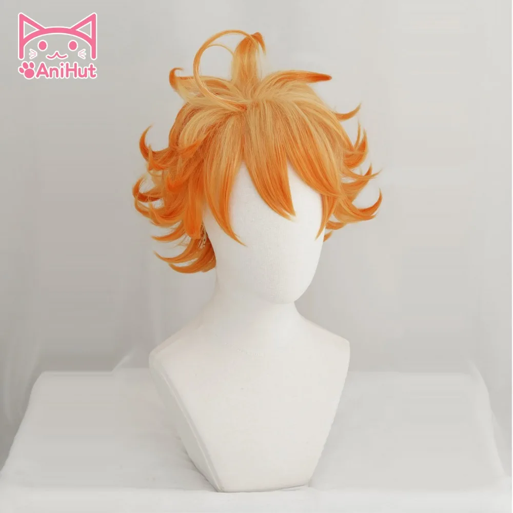 Парик для косплея Эммы из аниме Аниме Yakusoku no Neverland Женский оранжевый парик