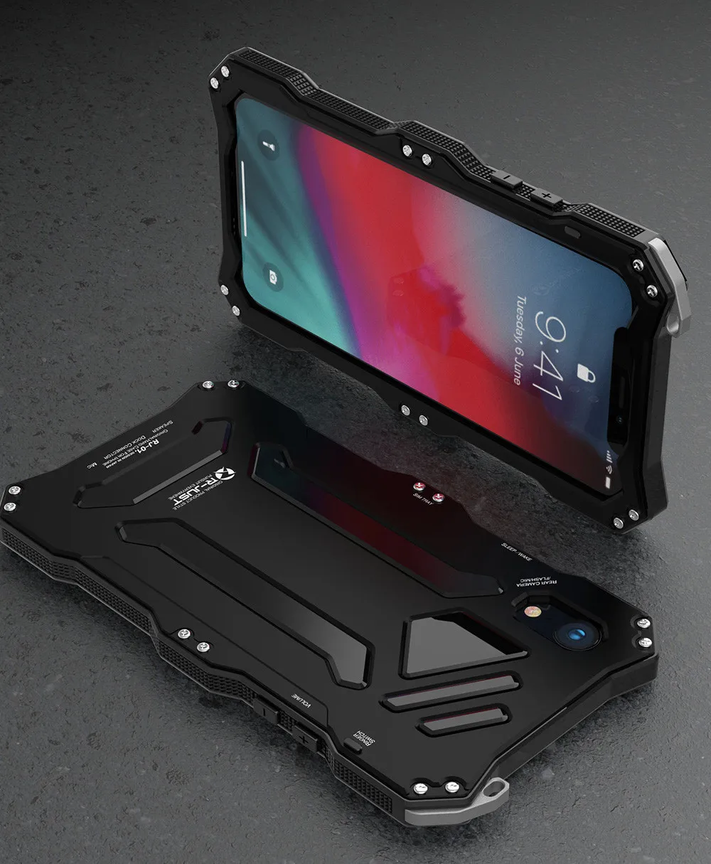 Для iPhone XR 6,1 дюйма чехол анти-осень Алюминий Металл броня чехол Водонепроницаемый чехол для iPhone XR 6,1 inch# P4