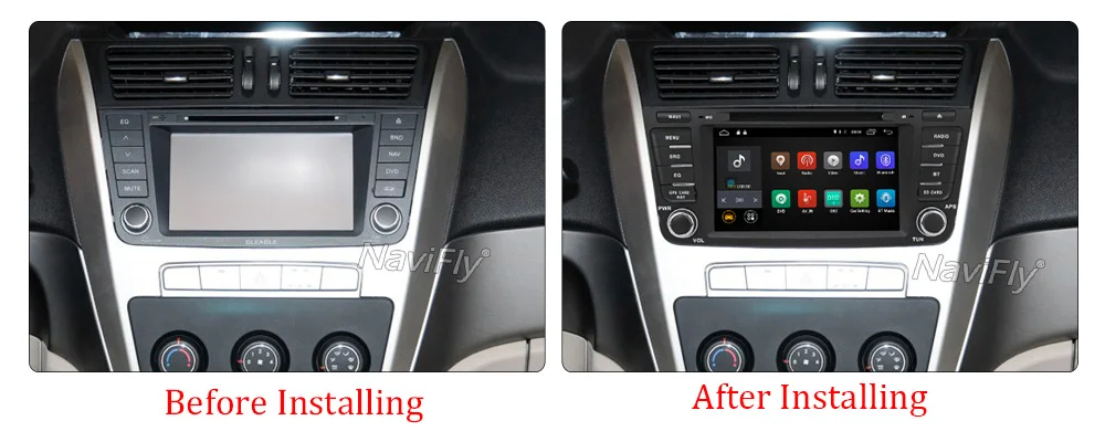 Excellent NaviFly 7 inch 2 din Android 7.1 Car radio dvd player for Geely Emgrand GX7/EX7/X7 car GPS navigation with BT WIFI 4G LTE 8