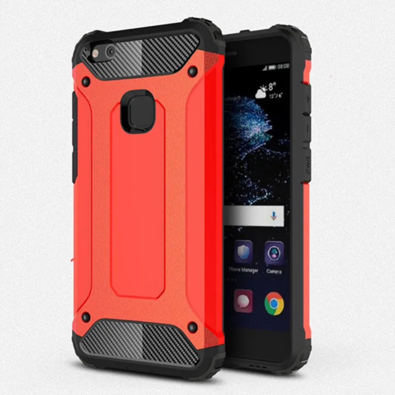 

For Huawei P10 Phone Case Hybrid PC TPU 2in1 cover For P10 Lite P10 Plus Silicone Shockproof Silm Hard Tough Rubber Armor Coque