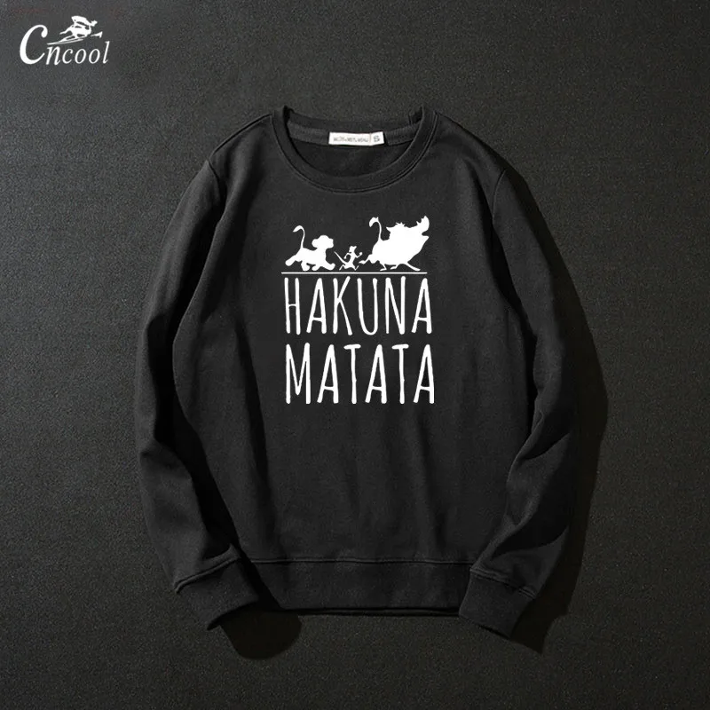 

Cncool 2019 New printing Hakuna Matata Man's Sweatshirts Spring and autumn pullover long sleeve printing clothes for Man