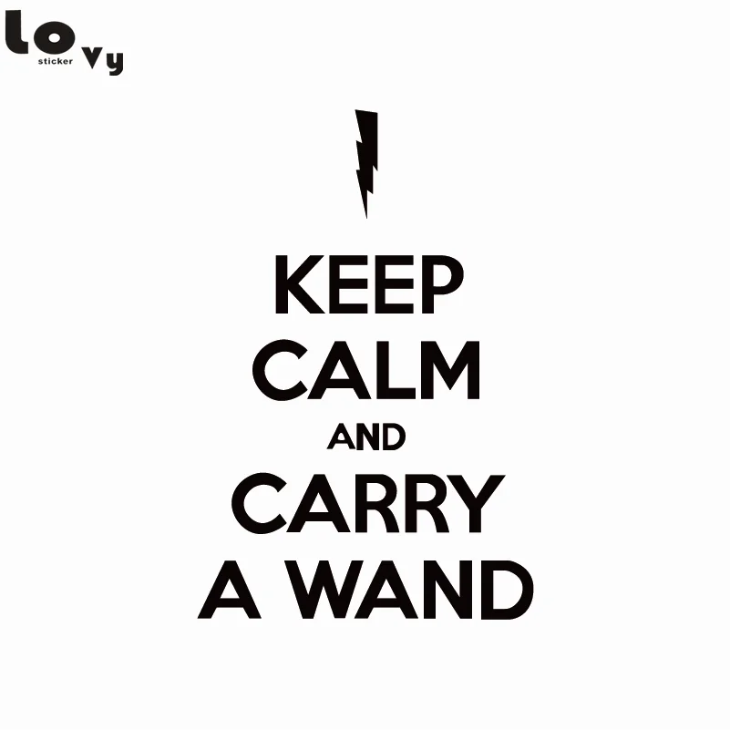 Harry Potter Keep Calm And Carry A Wand Decal Vinyl Wall Sticker