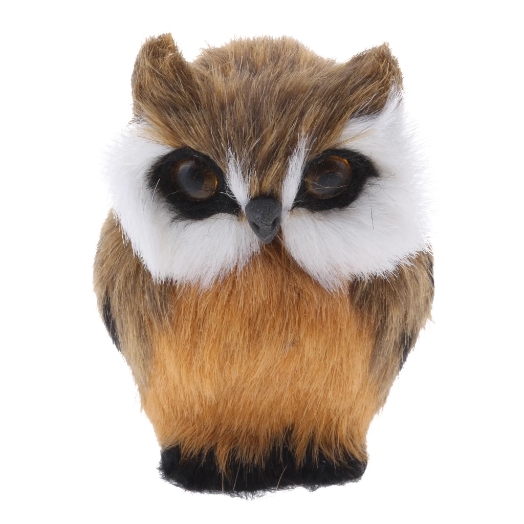 Mini Simulation Owl Animal Home Decoration Simulation Artificial Owl Middle