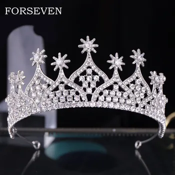 

Rhinestone Crystal Crown Tiara Flower Bride's Tiaras Headband Wedding Hair Jewelry Princess Crown Headband