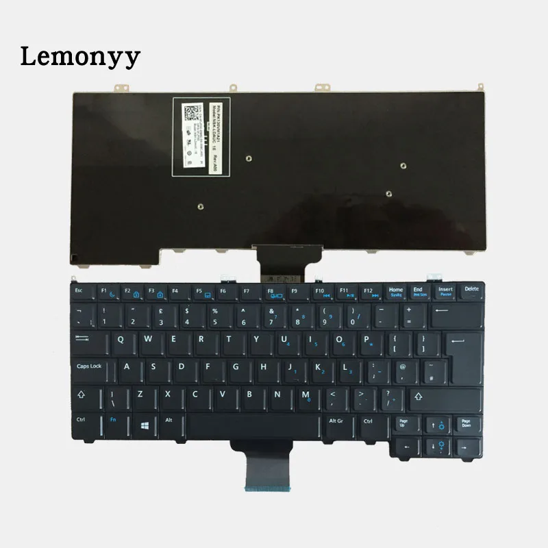 UK Keyboard For Dell Latitude E7440 E7240 Black 0HC8NX Laptop Keyboard