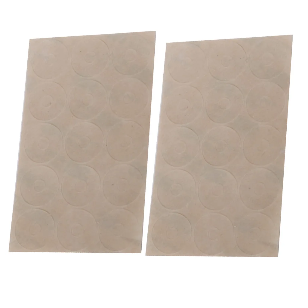 2 hojas 30 piezas de Gel de silicona transparente anillos adhesivos antideslizantes para fijación de jarrones de ordenador