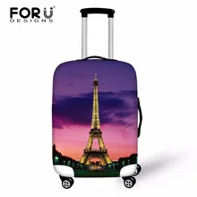 FORUDESIGNS Eiffel Tower Designer Travel Luggage Cover Luggage Protective Elastic Protective Covers Suitcase Trolley Case Cover