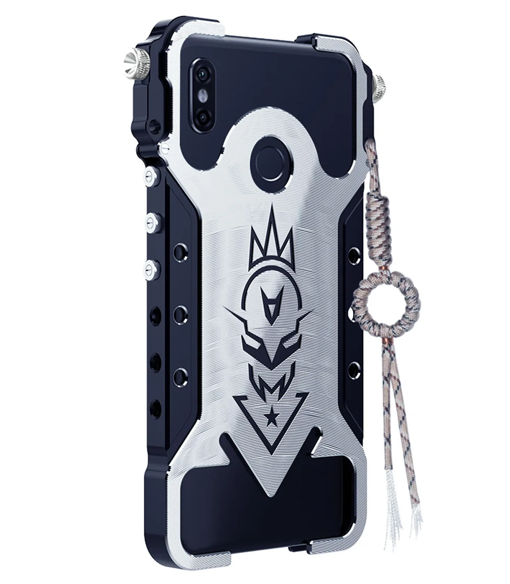 

Mechanical Arm Mobile Phone Cases for Xiaomi Mi 8 Case for Xiaomi Mi8 Shell Metal Body Cover ZIMON Quality Aluminum Back Cover
