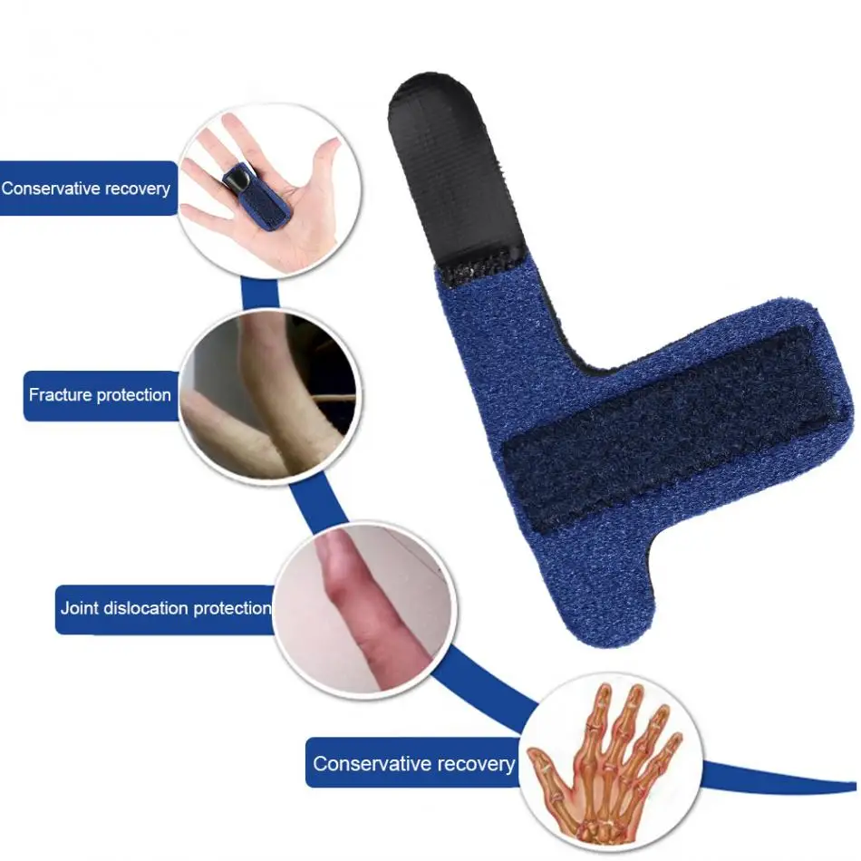 Регулируемый Finger Splint корректор бинт для фиксации при переломах стальная опора