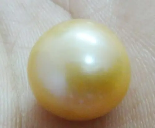 

FREE SHIPPING>>>@@ N698 NATURAL SOUTH SEA GENUINE GOLD ROUND LOOSE PEARL