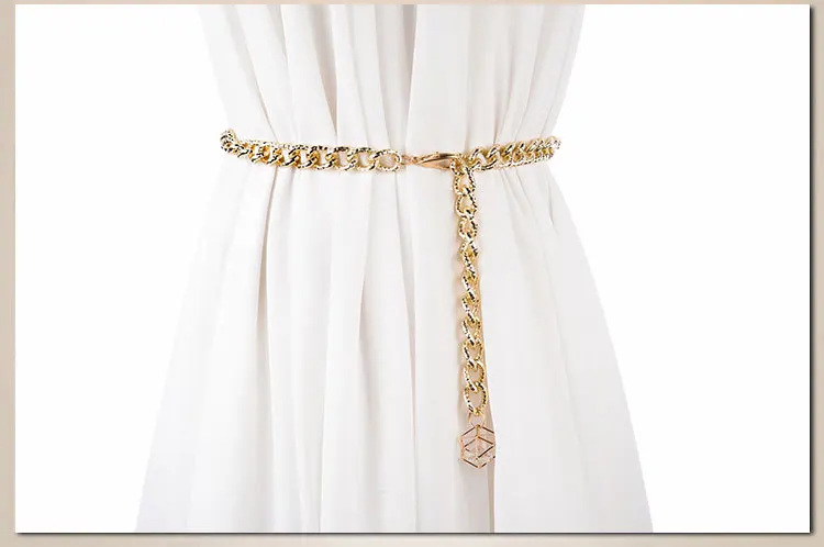CETIRI ремни для женщин на цепочке эластичный ремень Элегантный пояс на талию металлический дизайнерский ремни роскошные женские тонкие пояса ceinture femme