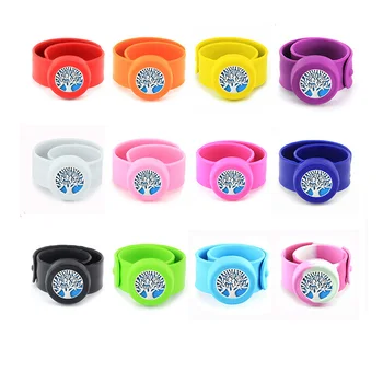

Tree of Life Kids Adjustable Mosquito Repellent Bangle Essential Oil Magnet Diffuser Bracelet Children Women Silicone Bracelets