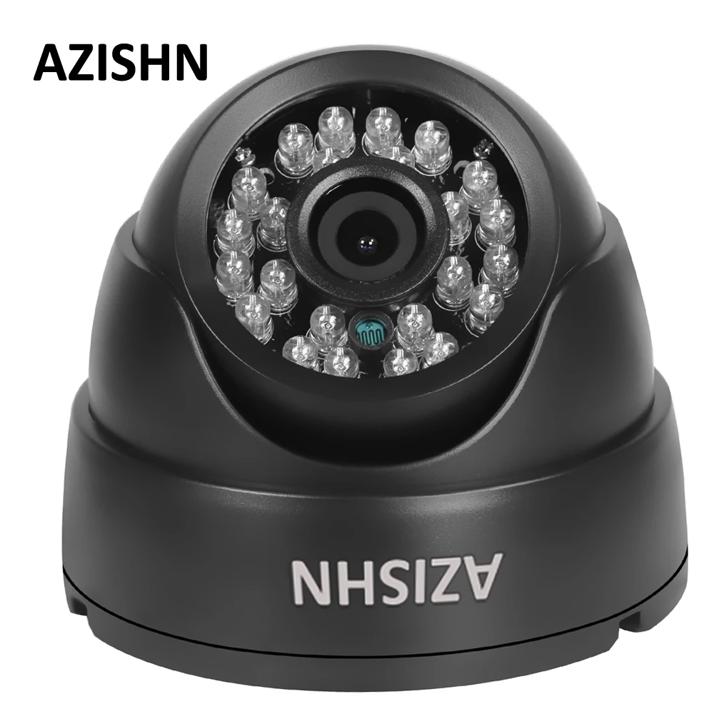 AZISHN Горячая 700tvl/1000TVL CMOS с IR-CUT 24IR ночного видения Цветная аналоговая камера Крытая купольная камера видеонаблюдения