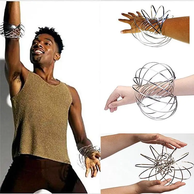 

Aniti-stress Magic Torooflux Fun Flow Ring Kinetic Spring Flowtoy Fidget Spinner Steel Outdoor Hand Game Toys Intelligent Toy