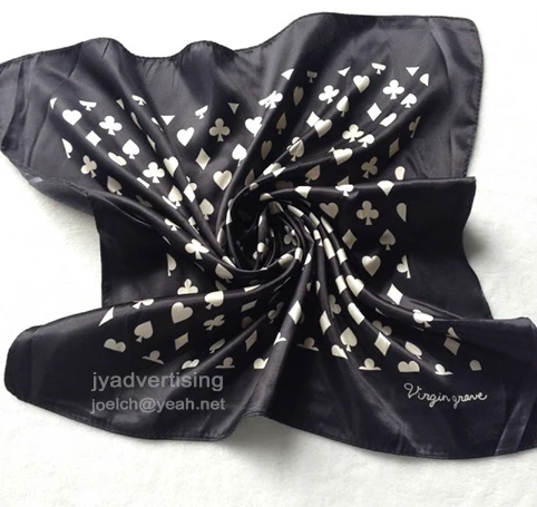 Custom Print Polyester Satin Bandanna, Bandana & Handkerchief