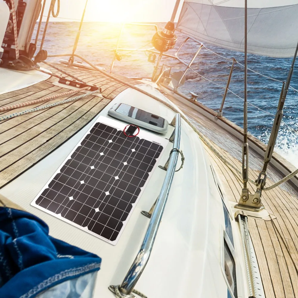 Panel Solar Flexible 50 W + Controlador 10A 12-24V Panel Solar Flexible 50 W + Controlador 10A 12-24V
