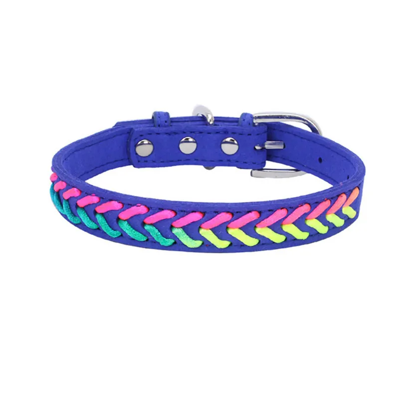 Fashion Cute collar for cats Colorful Rope knitting Dog Puppy Pet Collars Accessories pet Product Leash and Harnesses A15 (6)