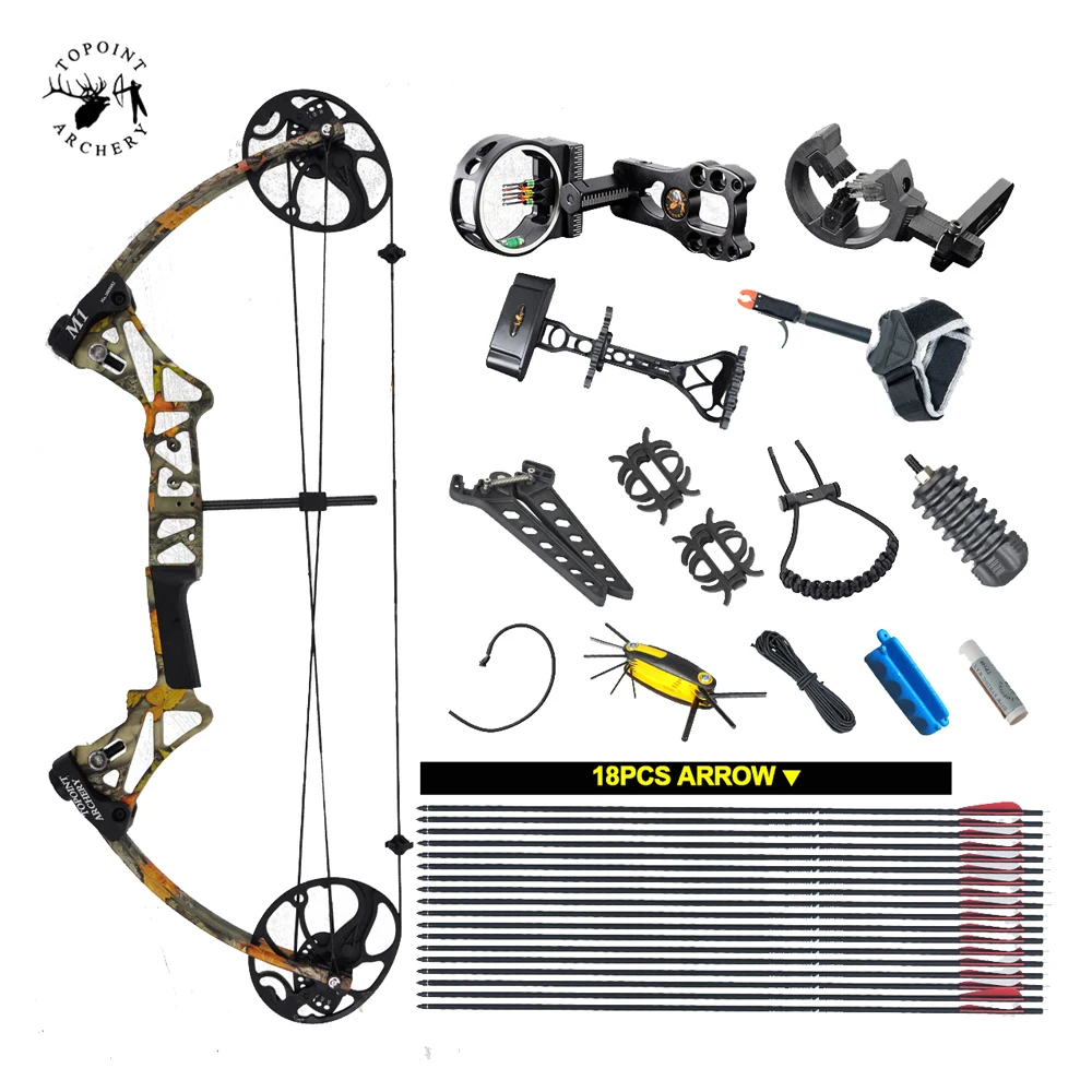 US $241.79 Ship From USA Warehouse Compound Bow Package M1 1930 inch Draw Length 1970Lbs Draw Weight 320fps IBO LIMBS