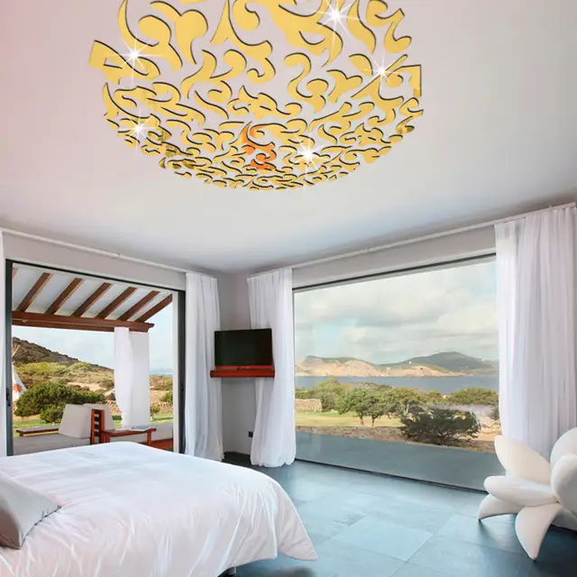 Creative Large Flower Wall Decals 3d Mirror Wall Stickers