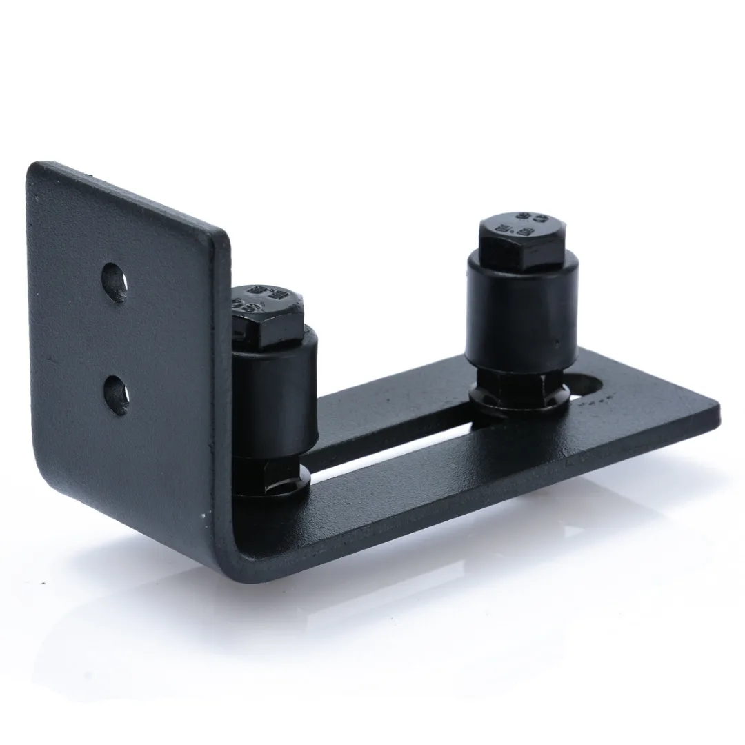 Multifunction Black Bottom Wall Mount Floor Guide Sliding Barn Door Hardware With Adjustable Screws For Door hardware Mayitr