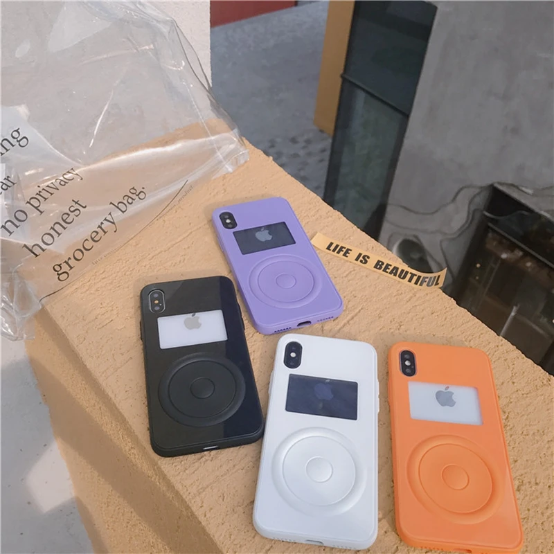 Ins Hot Simple Music Player For iphone 7 7plus 8 8plus X 6 6S 6Plus Case Trend Plain Patterned Cute Matte luxurious TPU Shell    (10)