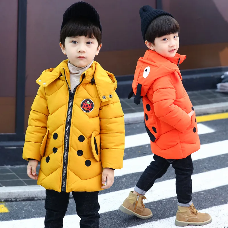 

Winter Jackets for Boys Cotton Warm Parkas Kids Coats Children's Winter Jackets Cartoon Cotton Outdoor Outerwear Baby Cloth