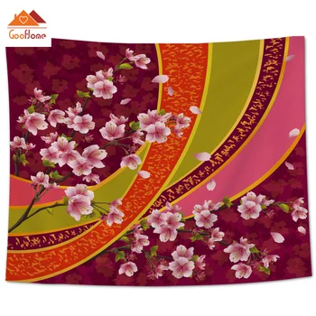 

Goohome Japanese Cherry Blossom Wall Hanging Tapestries Wall Decor Coverlet Bedding Blanket Towel Throw Sheet Scarf Window