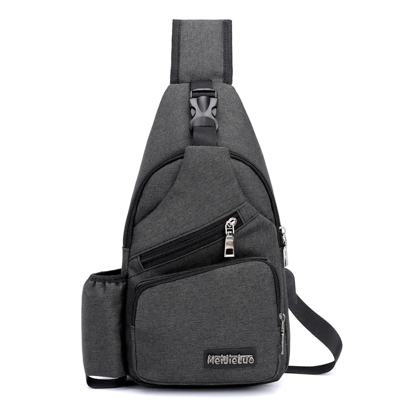 

PACGOTH 2018 New Vintage Polyester Chest Bags USB Men's Large Capacity Multi-Functions Sling Bags Shoulder & Crossbody Packs 1PC