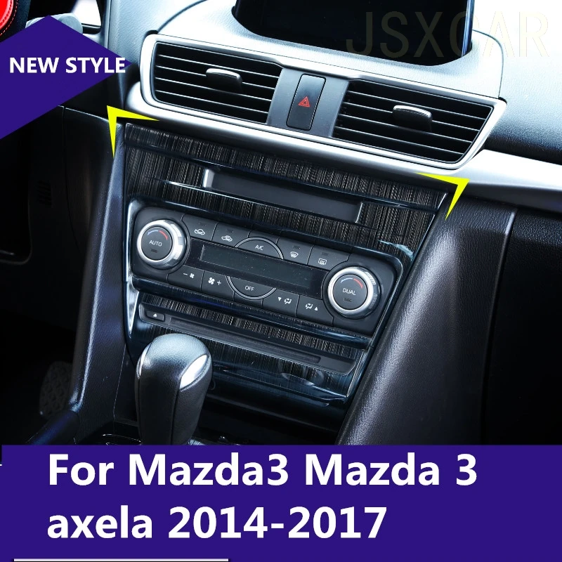 

Stainless Steel Stickers Cover Trim Strip For Car Control Gear Shift Panel Stickers For Mazda3 Mazda 3 axela 2014-2017