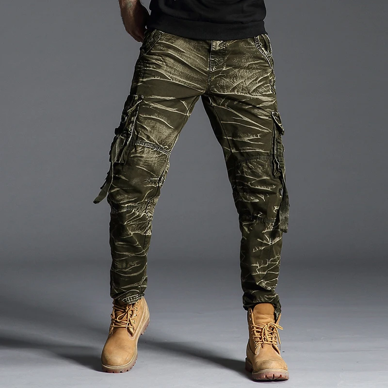 

2019 Mens Camo Jogger Pants Casual Straight Tactical Camouflage Long Trousers Men Loose Comfortable Military Cargopants Workout