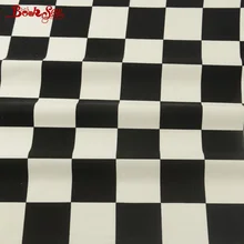 Booksew Black and White Checks Cotton Fabric Twill High Quality Sewing Clothing Baby Textile Dress Tela