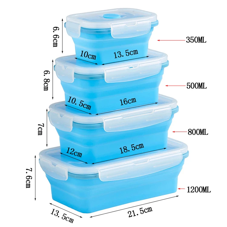 Портативная Складная Силиконовая коробка для ланча обеденные миски с крышкой контейнер для еды Кемпинг столовая посуда кухонные аксессуары и принадлежности для дома