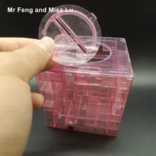 Красный Забавный Лабиринт деньги банк экономия коллекционные чехол Подарочная Копилка 3D игра-головоломка детские подарки