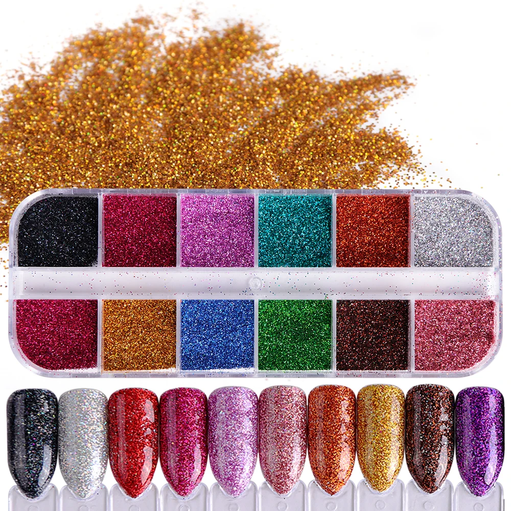 Laser Glitter Nail Powder set