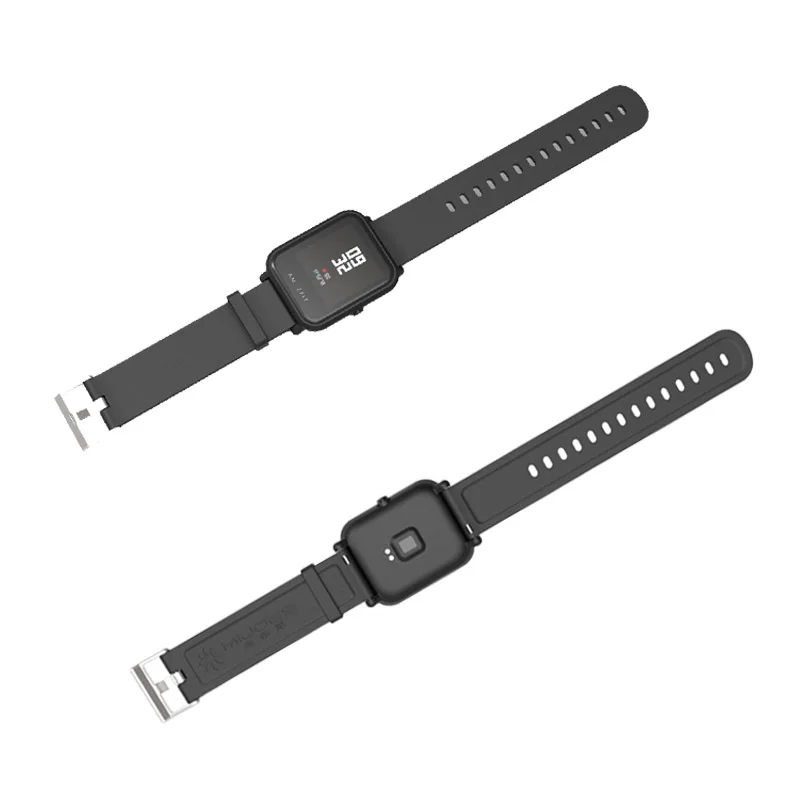 Белый ремешок для часов Xiaomi Huami Amazfit Bip силиконовый BIT PACE Lite Молодежные умные часы