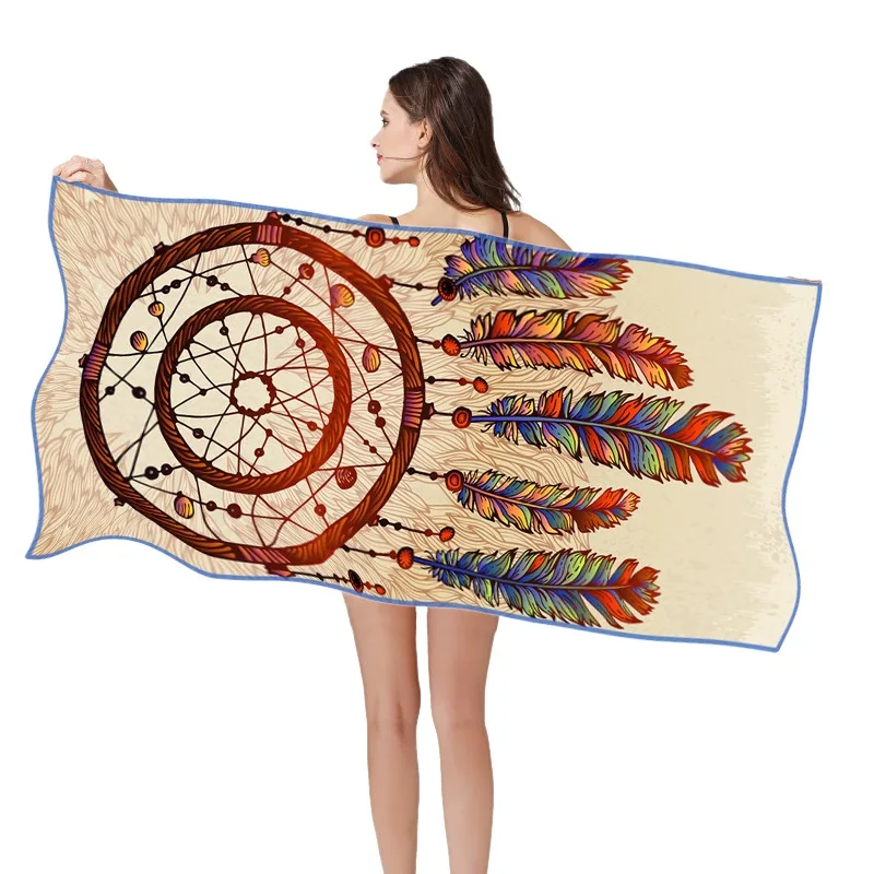 Новое летнее женское печатное пляжное полотенце прямоугольник банные полотенца из микрофибры Йога-Пикник коврик Марлевое детское одеяло для путешествий