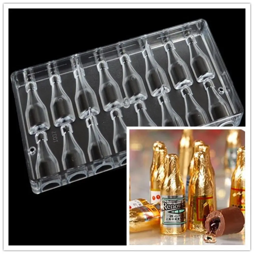 Grainrain DIY Candy Chocolate Molds Clear Plastic Pudding Mould Pastry Tools Screw Thread