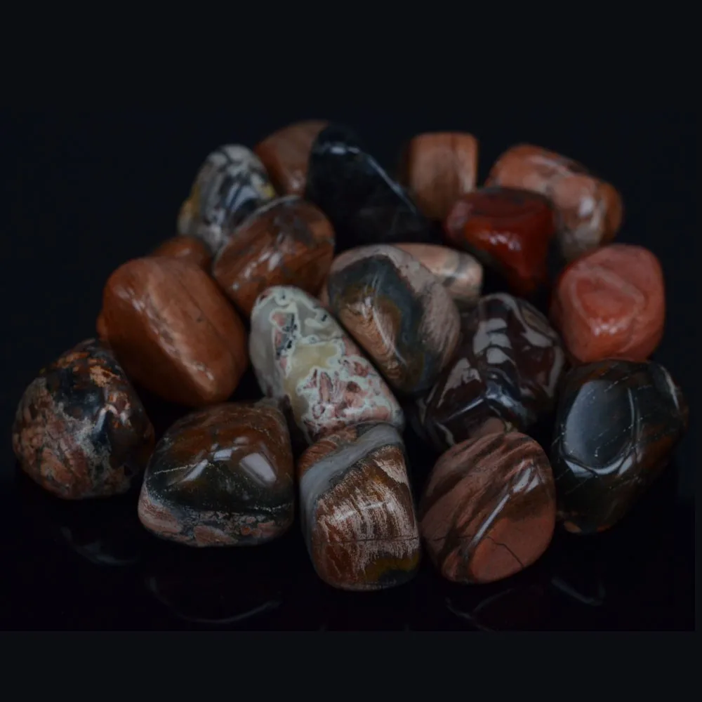 Polished Freefrom Tumbled Natural Silver Leaf Jasper Stone Crystal Healing Wicca Collectible Rocks Miraflex Collectible Crystals