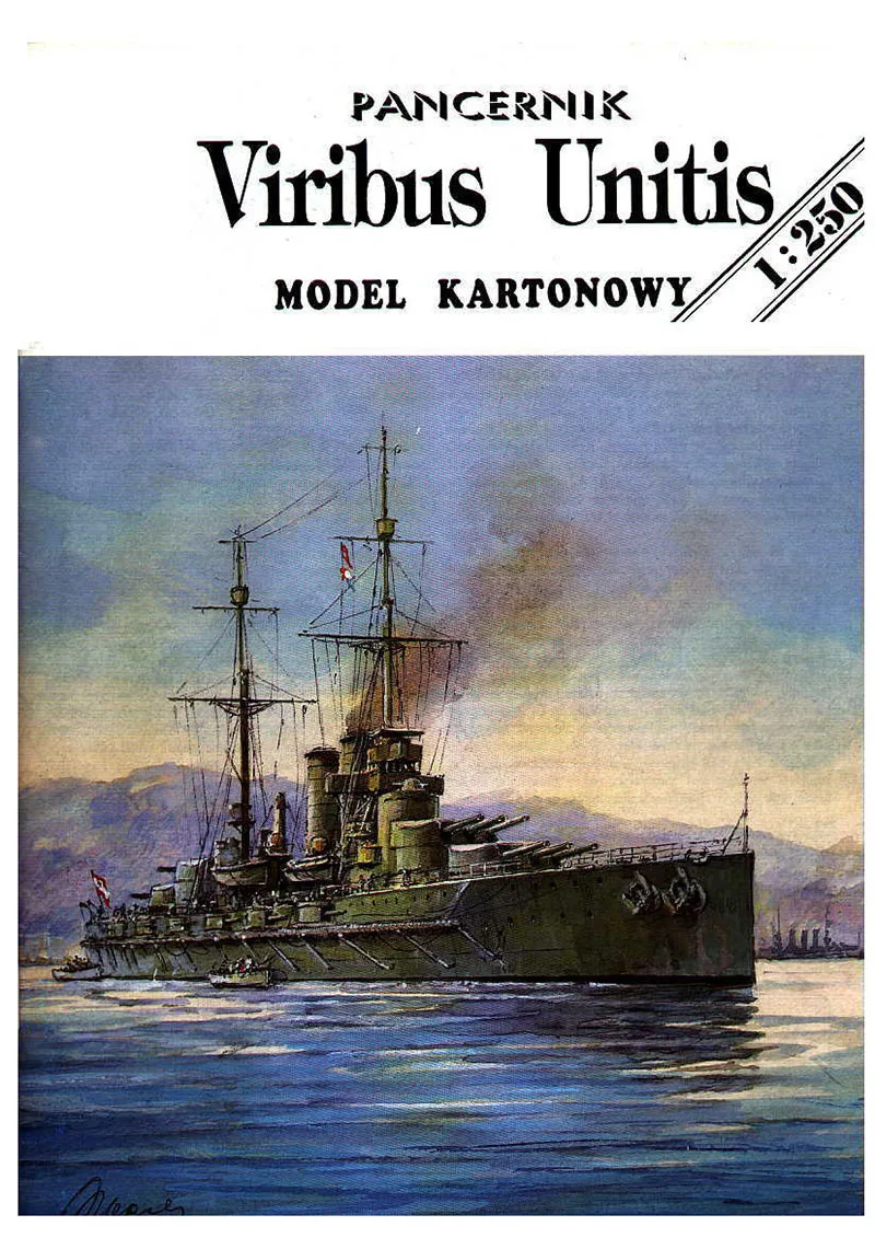 Бумажная модель 1: 250 Viribus Unitis battership Pepercraft военные подарки для мальчиков подарок на