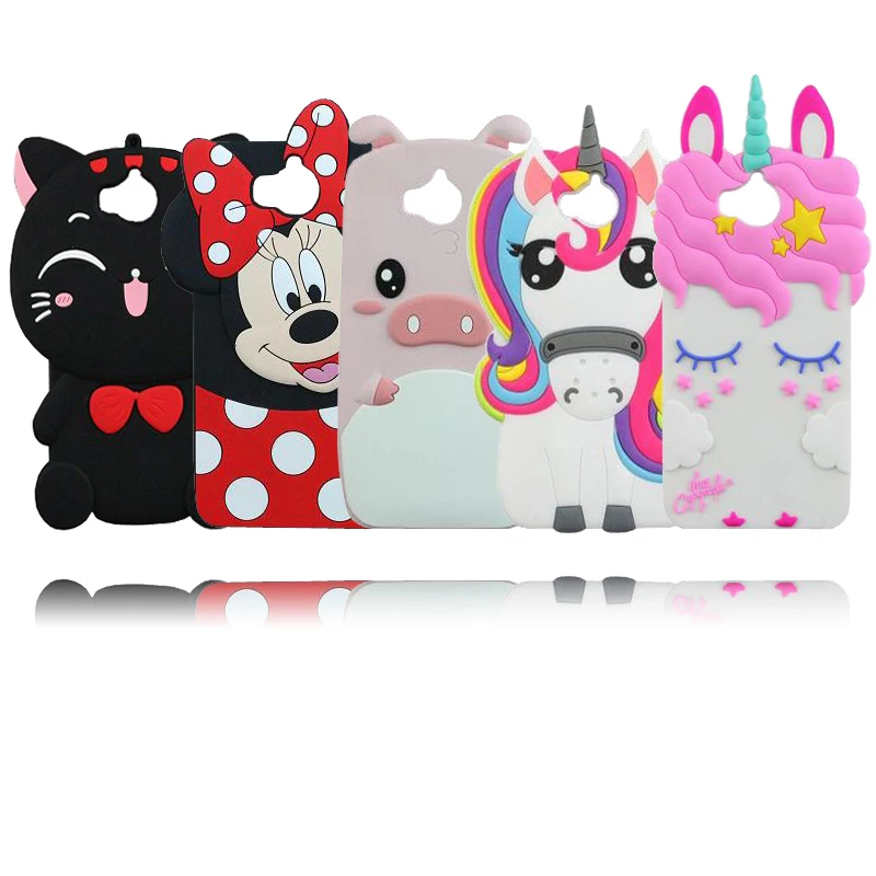 

Cute Minnie Pig Ice Cream Cupcakes Unicorn Cat Case Cover For Huawei Y5 2017 MYA-L02 MYA-L22 MYA-L23