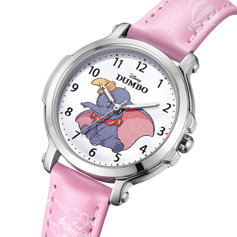 

Disney brand children wristwatches quartz waterproof leather child watches Cartoon anime Dumbo