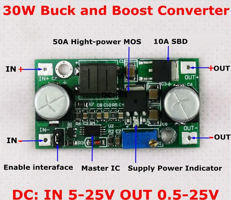 

DC-DC Adjustable Step Up and Step Down Power Supply Module Boost and Buck Voltage Converter Super LM2596 & LM2577
