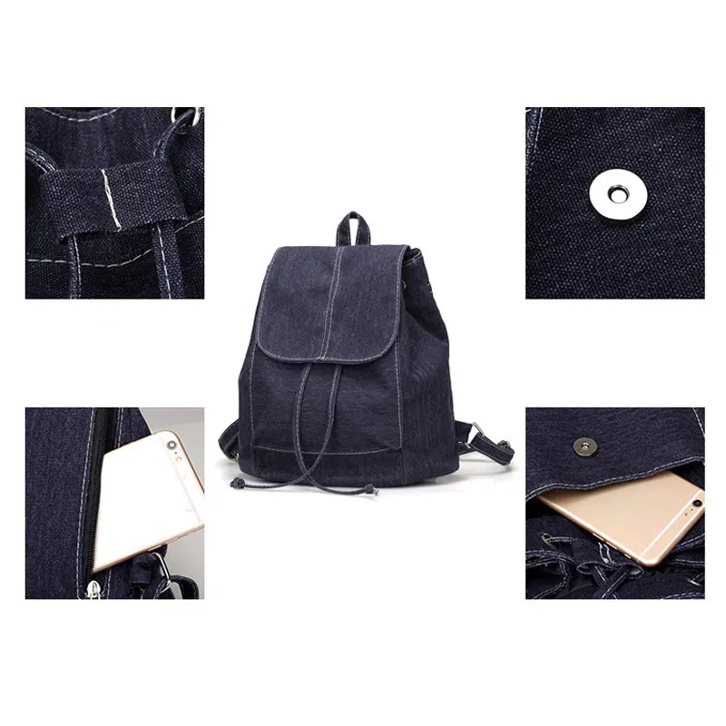 Простой Модный корейский женский рюкзак Холщовая Сумка сплошной цвет большая