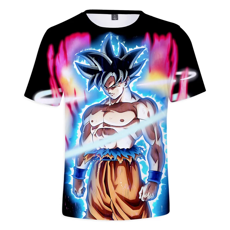 

2019 Summer Kids Dragon Ball Z T Shirt 3D Print Anime Goku Vegeta T-shirts Dragonball Shirt 100% Polyester Children Clothing 10