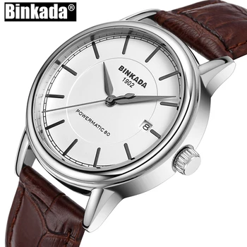 

BINKADA Casual Watch Men Simple Classic Mechanical Wristwatch Male Automatic Self-Winding Date Business Wrist watch Clock Hours