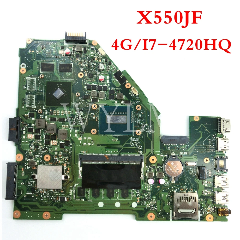 X550JF MB 4G/I7 4720HQ CPU mainboard REV2.1 For ASUS X550J X550JD