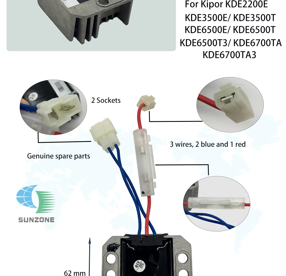 Genuine KI CDQ 36AH Para Kipor Gerador
