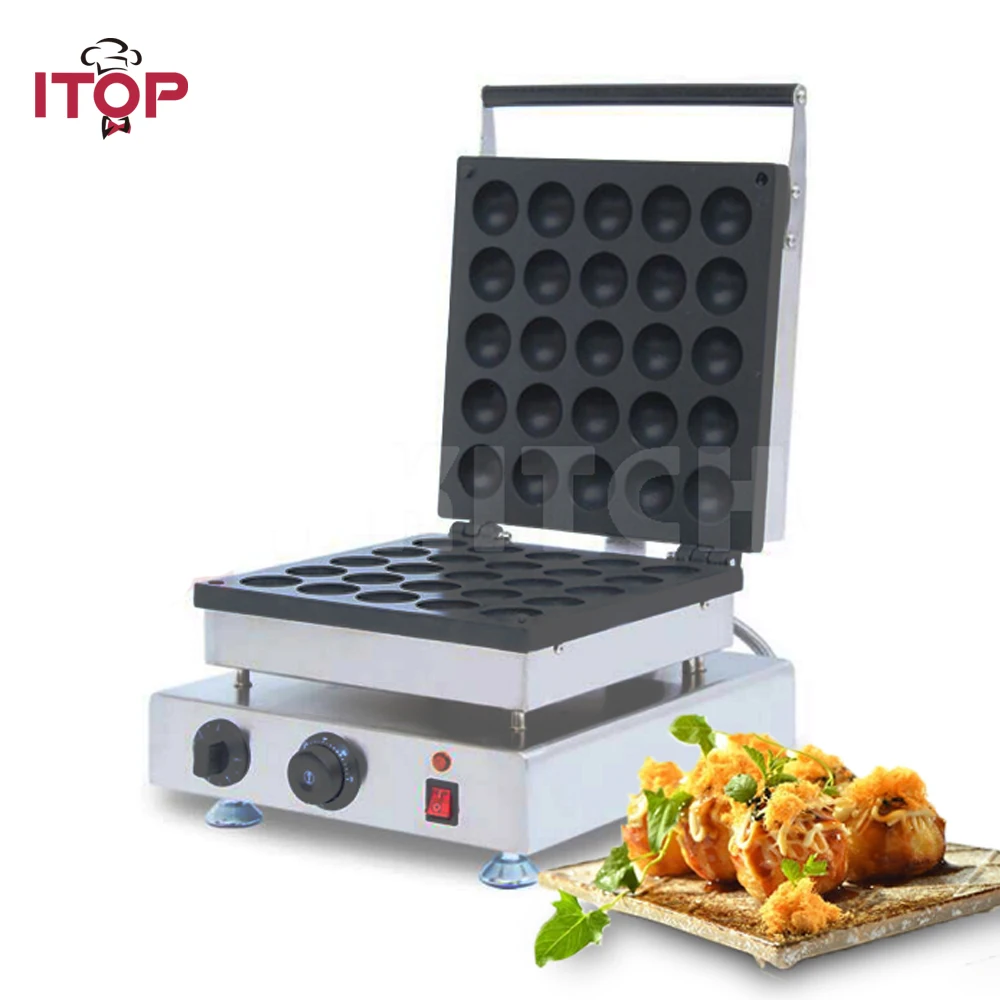 

ITOP 25pcs bomb burning machine tokoyaki Maker octopus baking machine household takoyaki machine octopus balls maker