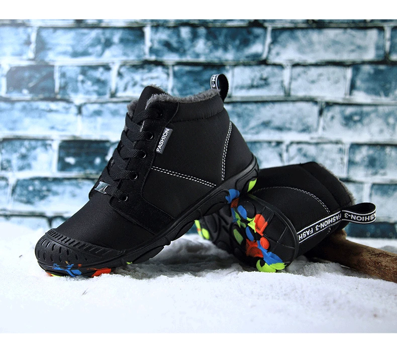 Новая распродажа 2018, зимняя обувь для больших мальчиков, уличная теплая хлопковая обувь из бархата, камуфляжные Нескользящие зимние