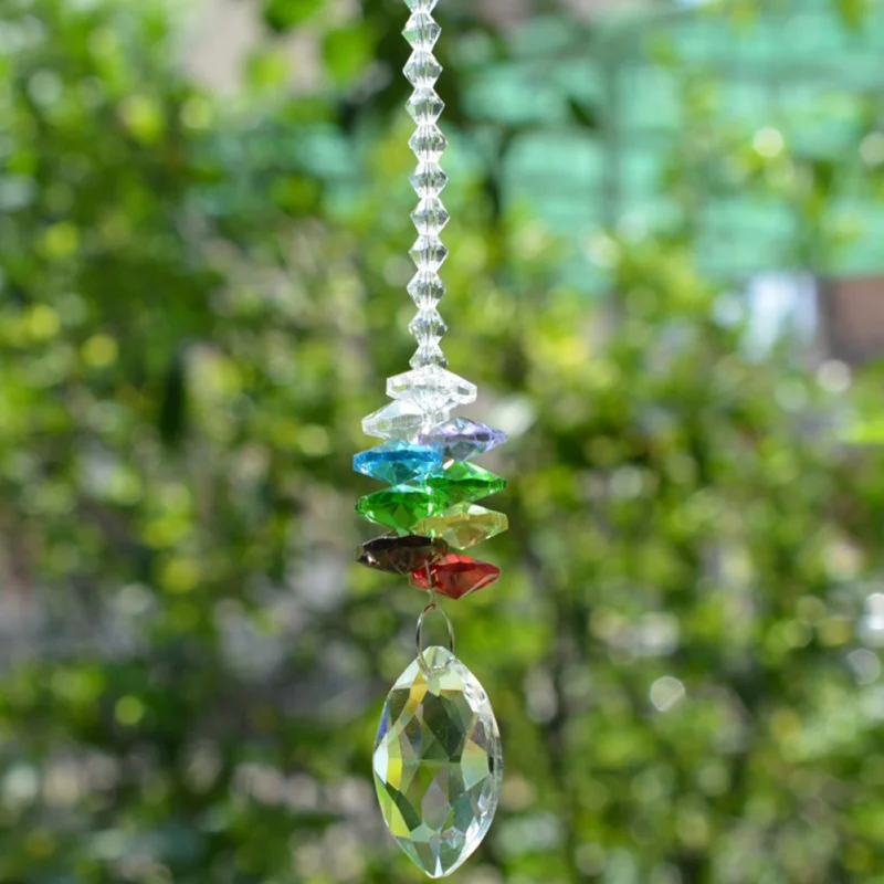 Чакра, хрустальная люстра с кристаллами, шар, призма, подвеска, Радужный производитель, висячий каскад, садовые солнцезащитные очки